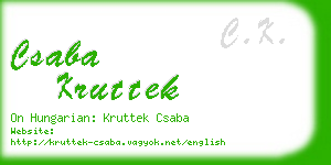 csaba kruttek business card